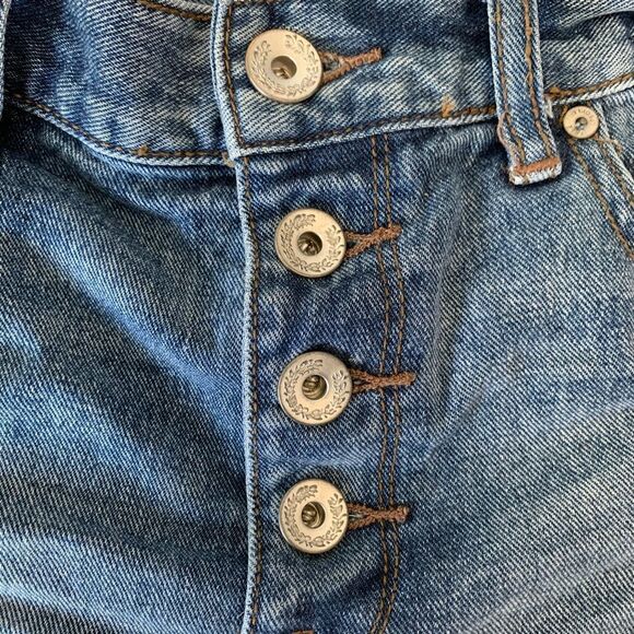— Free People — High-waisted denim jean shorts 27  - Picture 3 of 6